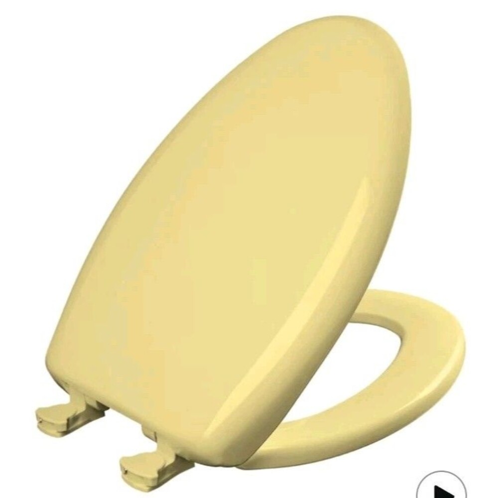 Bemis 1200SLOWT-211 Elongated Plastic Slow Close Toilet Seat - Yellow
